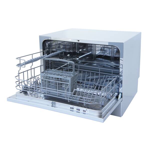 Shop Spt 6 Place Setting Silver Countertop Dishwasher With Delay