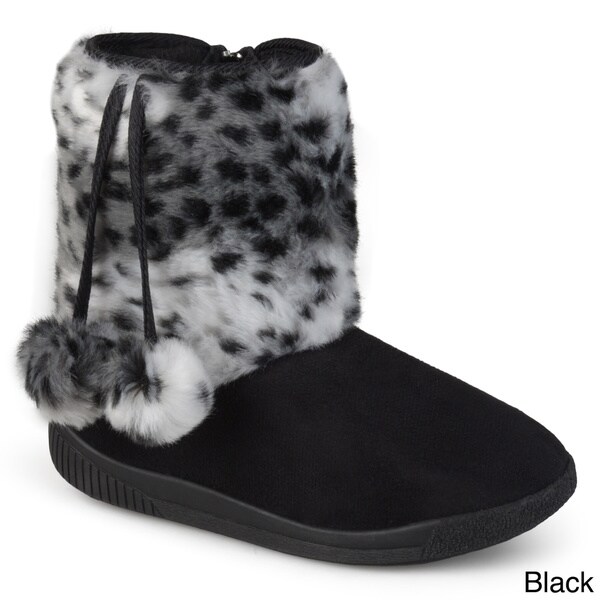 kids white fur boots