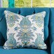 Shop Furniture of America Elsira Premium Velvet Cerulean Blue Sofa ...