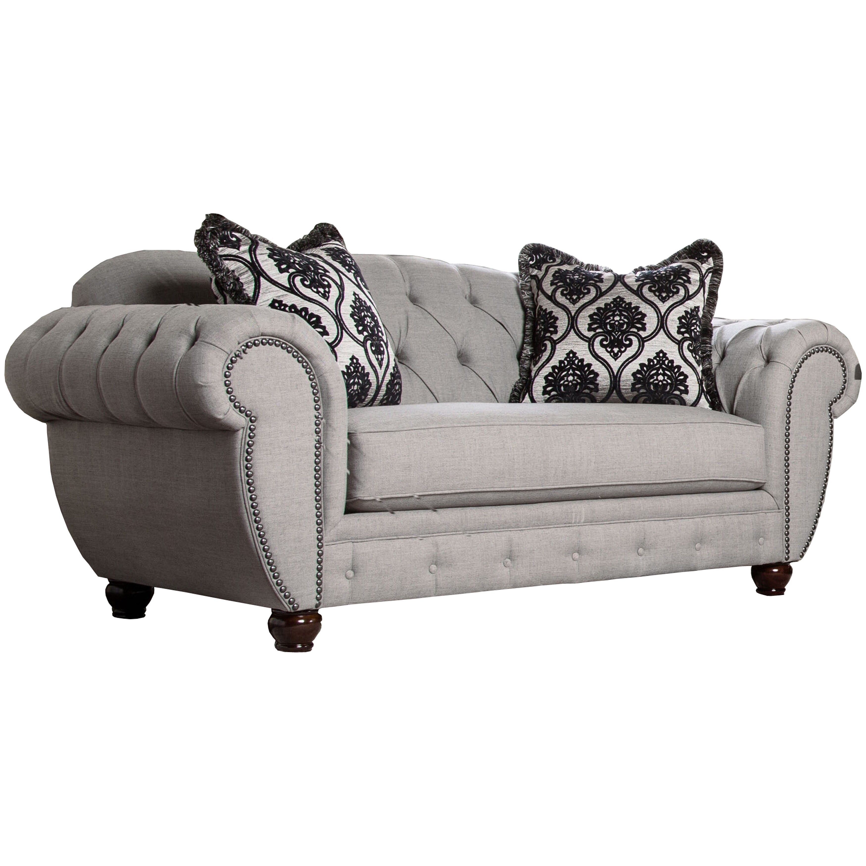 Shop Furniture Of America Ponn Transitional Grey Linen Fabric