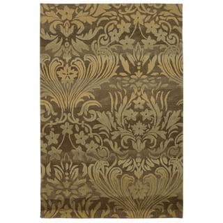 Nourison Contour Copper Bronze Gold Oversized Damask Hand-tufted Area Rug