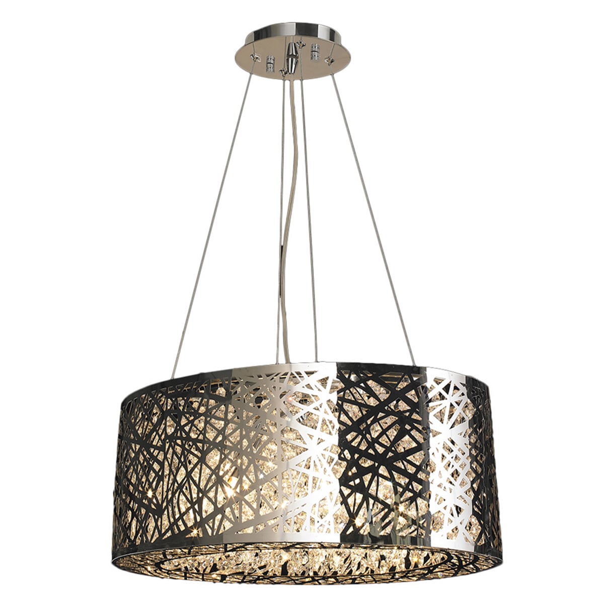 Metro Candelabra 8 Light Chrome Finish Clear Crystal Chandelier (8 Lights Chrome Finish Chandelier) - Chandeliers For Bedrooms by Overstock.com