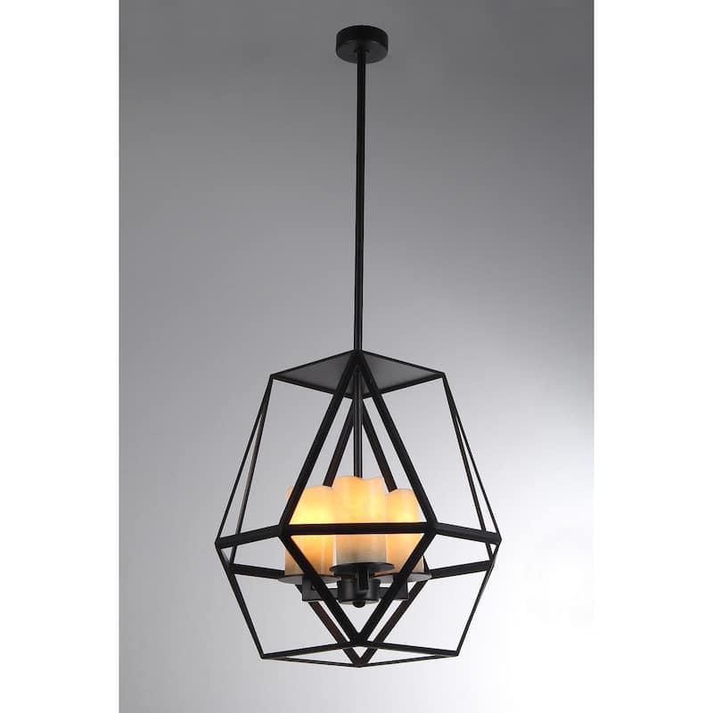 Aishani 3-light Black Finish 17-inch Pendant