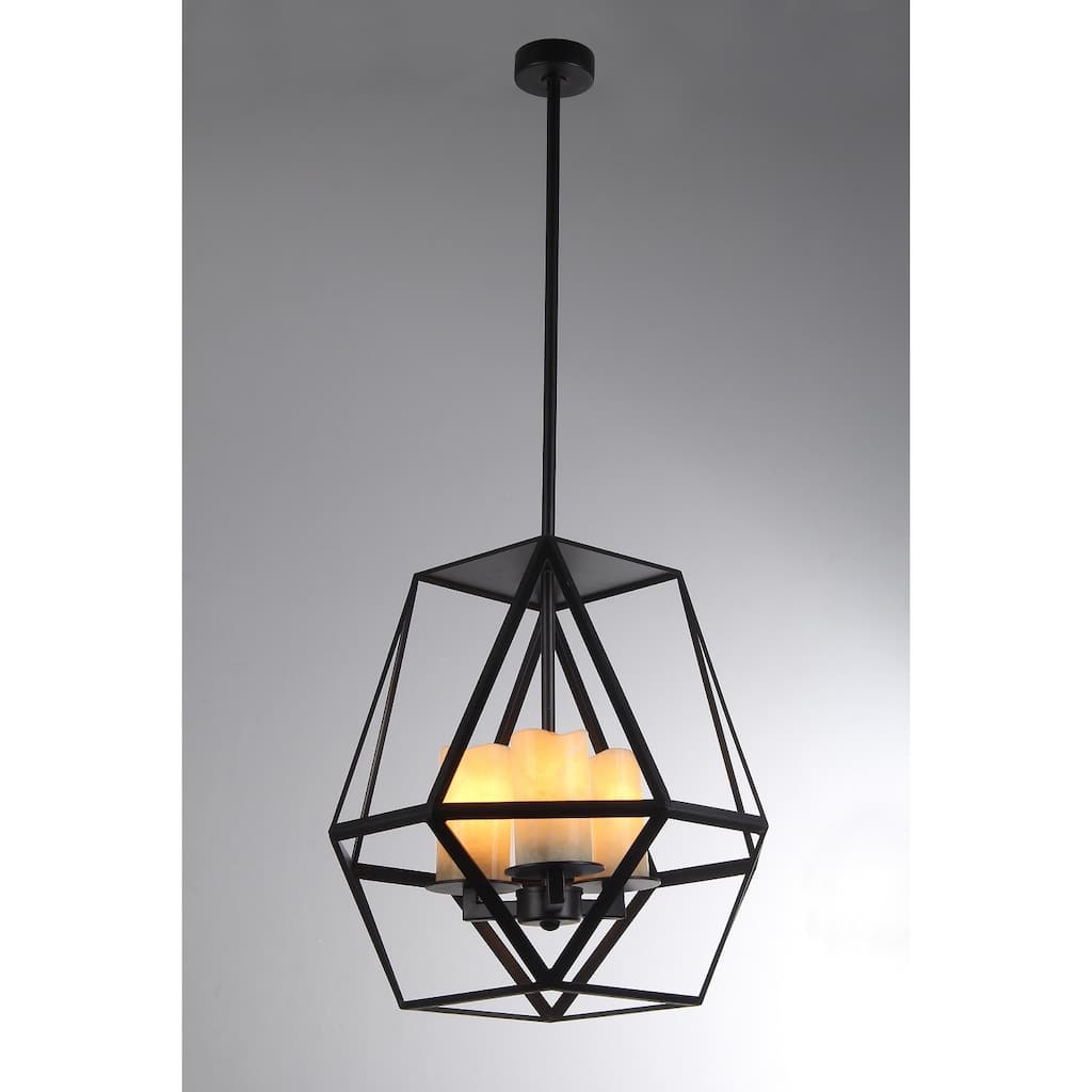 Aishani 3-light Black Finish 17-inch Pendant