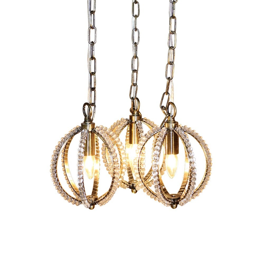 Olivia 3-light Antique 14-inch Crystal Chandelier (Antique 14-inch Crystal Chandelier) - Chandeliers For Bedrooms by Overstock.com