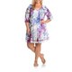 La Cera Women's Plus Size Printed Tunic Dress with Slip