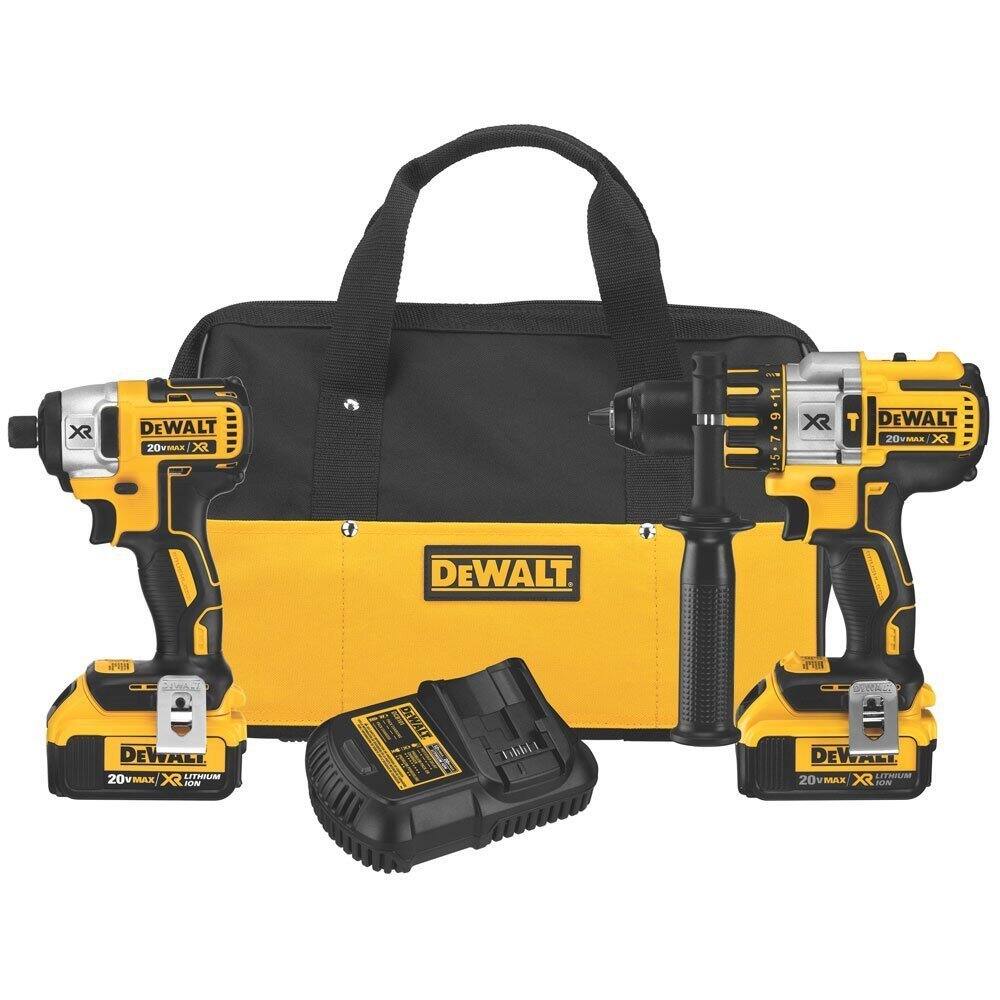 Factory-Reconditioned Dewalt DCK296M2R 20V MAX Cordless Lithium-Ion Hammer Drill and Impact Driver Combo Kit