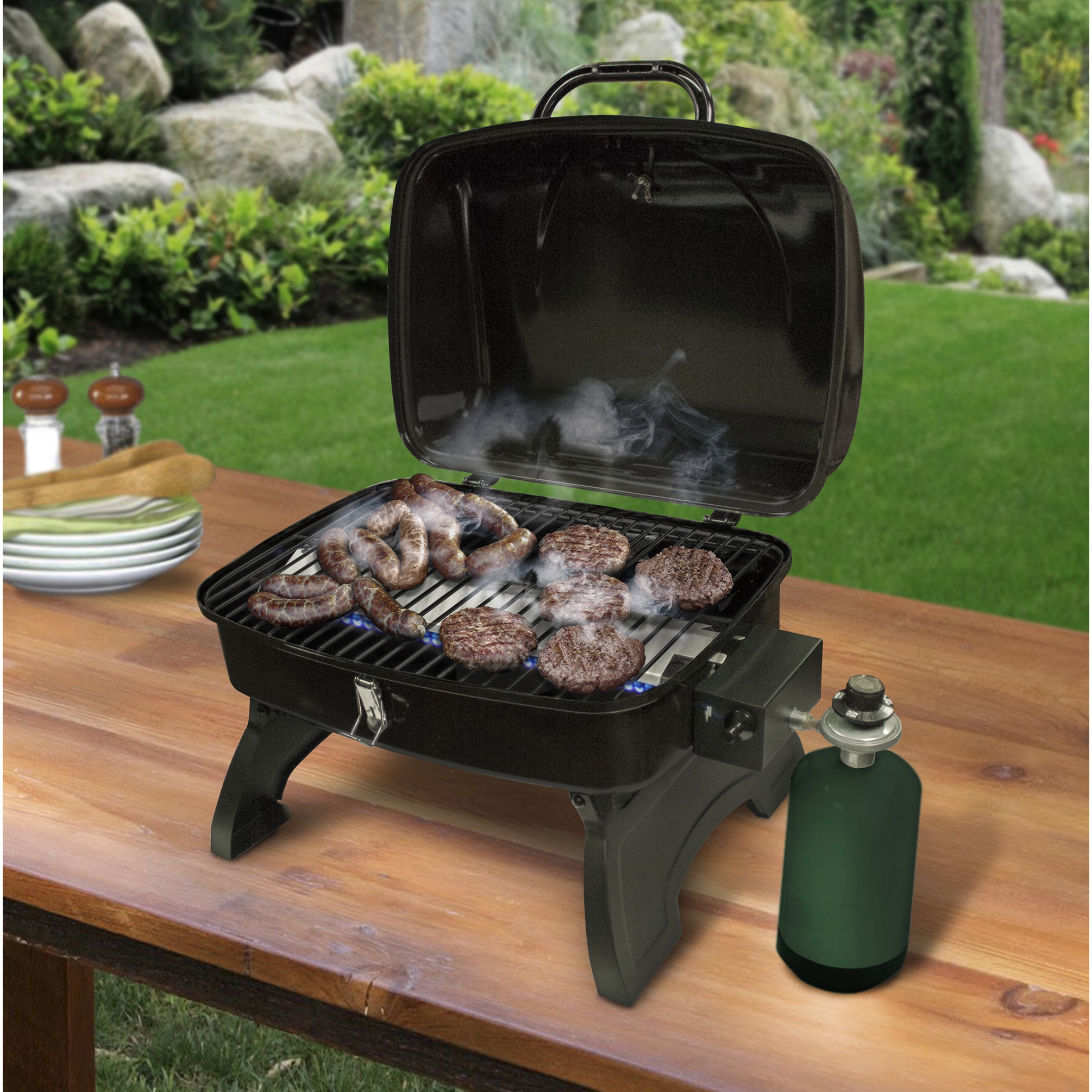 Portable Charcoal Grill Table Top Grill Lowes Smoke Hollow Propane