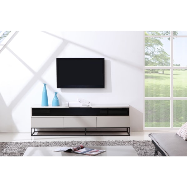 Shop B Modern Publicist High Gloss Cream Black Modern IR TV Stand   B Modern Publicist High Gloss Cream Black Modern IR TV Stand E37f4959 E287 4075 Bc64 1ca8c168b4e1 600 