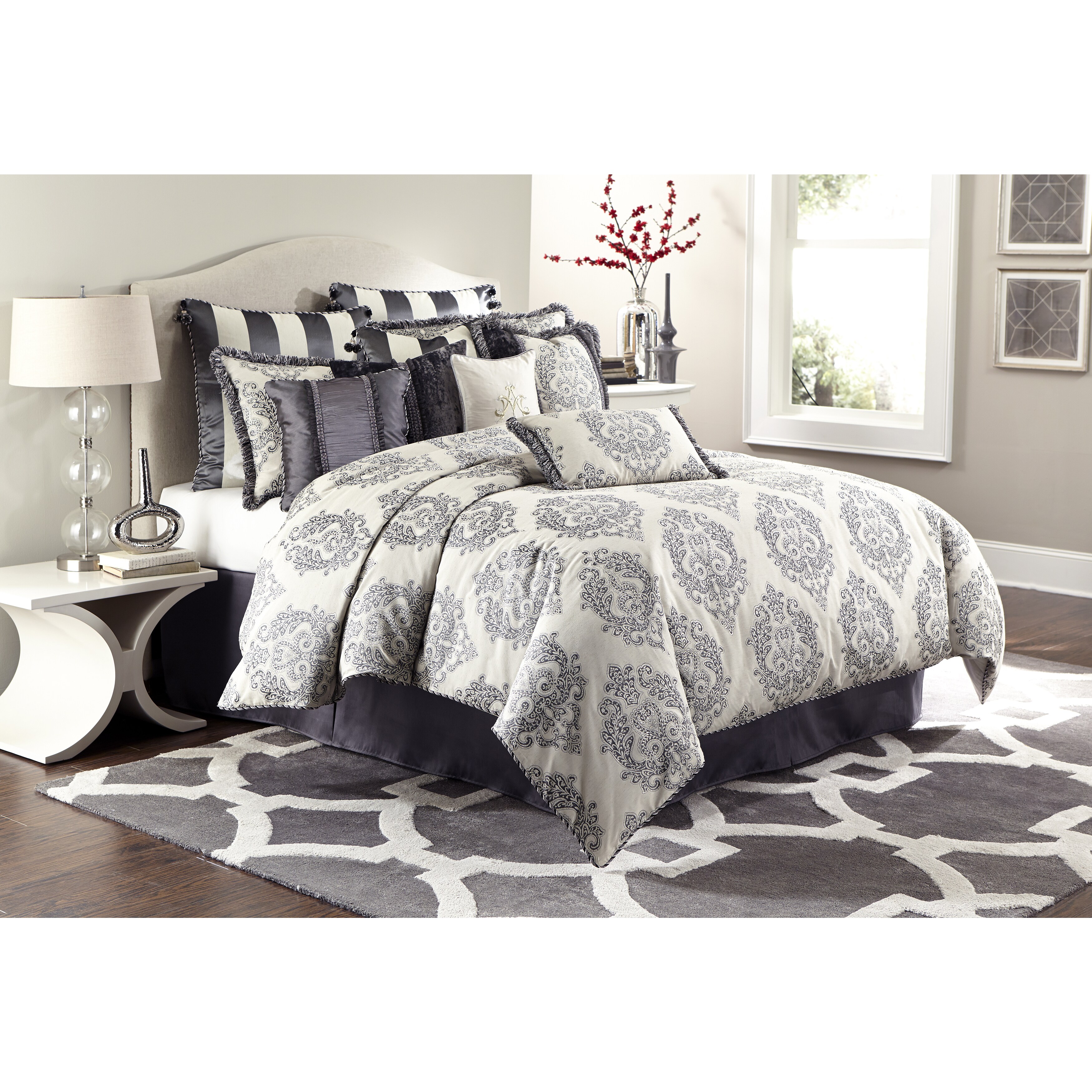 Shop Michael Amini Peyton 13 Piece Comforter Set On Sale Free
