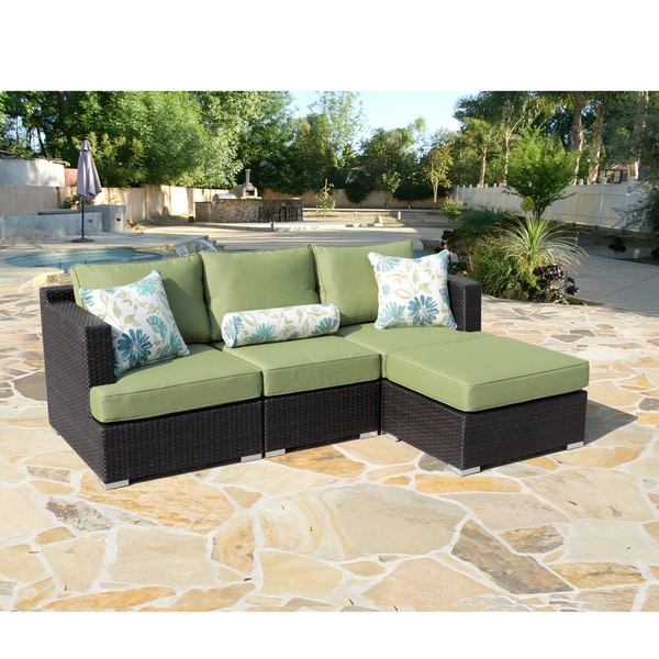 Corvus Sorrento 5 piece Resin Wicker Set with Sunbrella Cushions