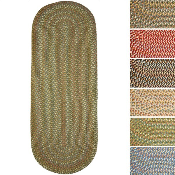 Shop Rhody Rug Cozy Cove Indoor/ Outdoor Oval Braided Runner (2' x 8