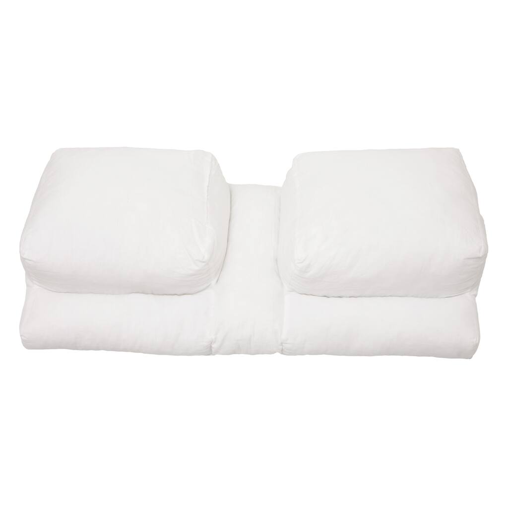 Better Sleep Pillow Goose Down Pillow - Patented Arm-Tunnel Design - Perfect Side and Stomach Sleeper Pillow - Bed Pillow, White