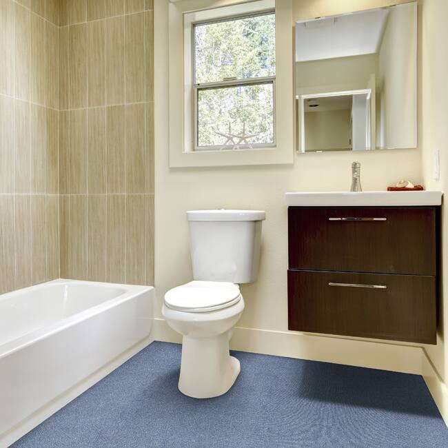 Olefin Wall to Wall Plush Bathroom Carpet (5x6) - 5' x 6'