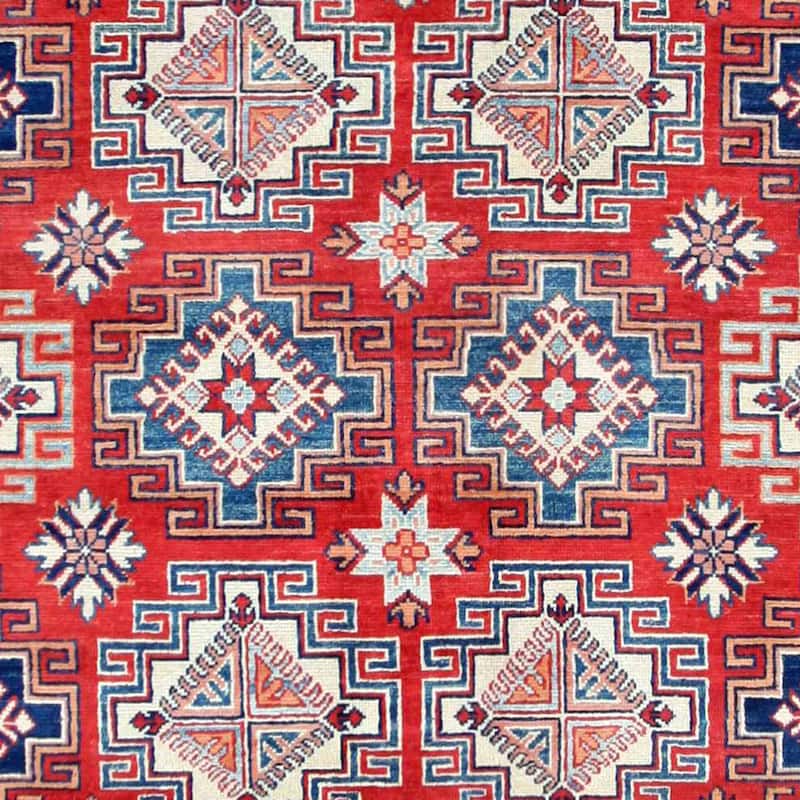 Handmade One-of-a-Kind Vegetable Dye Super Kazak Wool Rug (Afghanistan) - 9' x 12'
