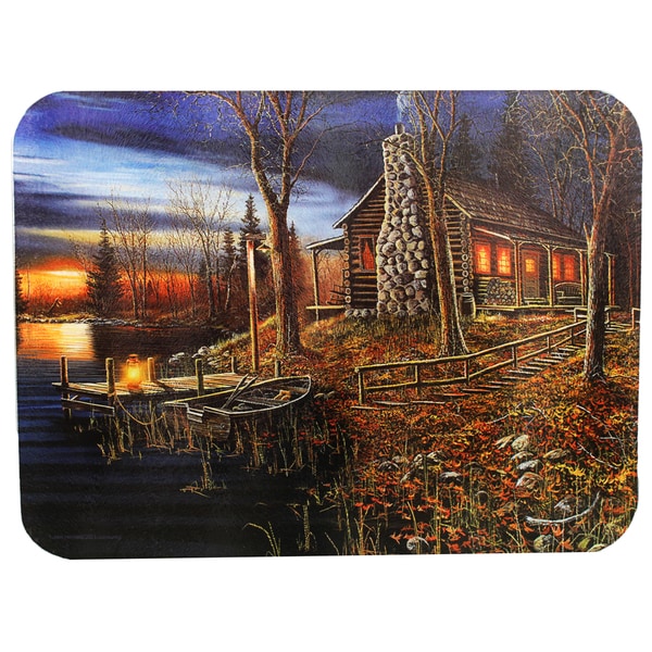 Rivers Edge Products Cutting Board Cabin Scene