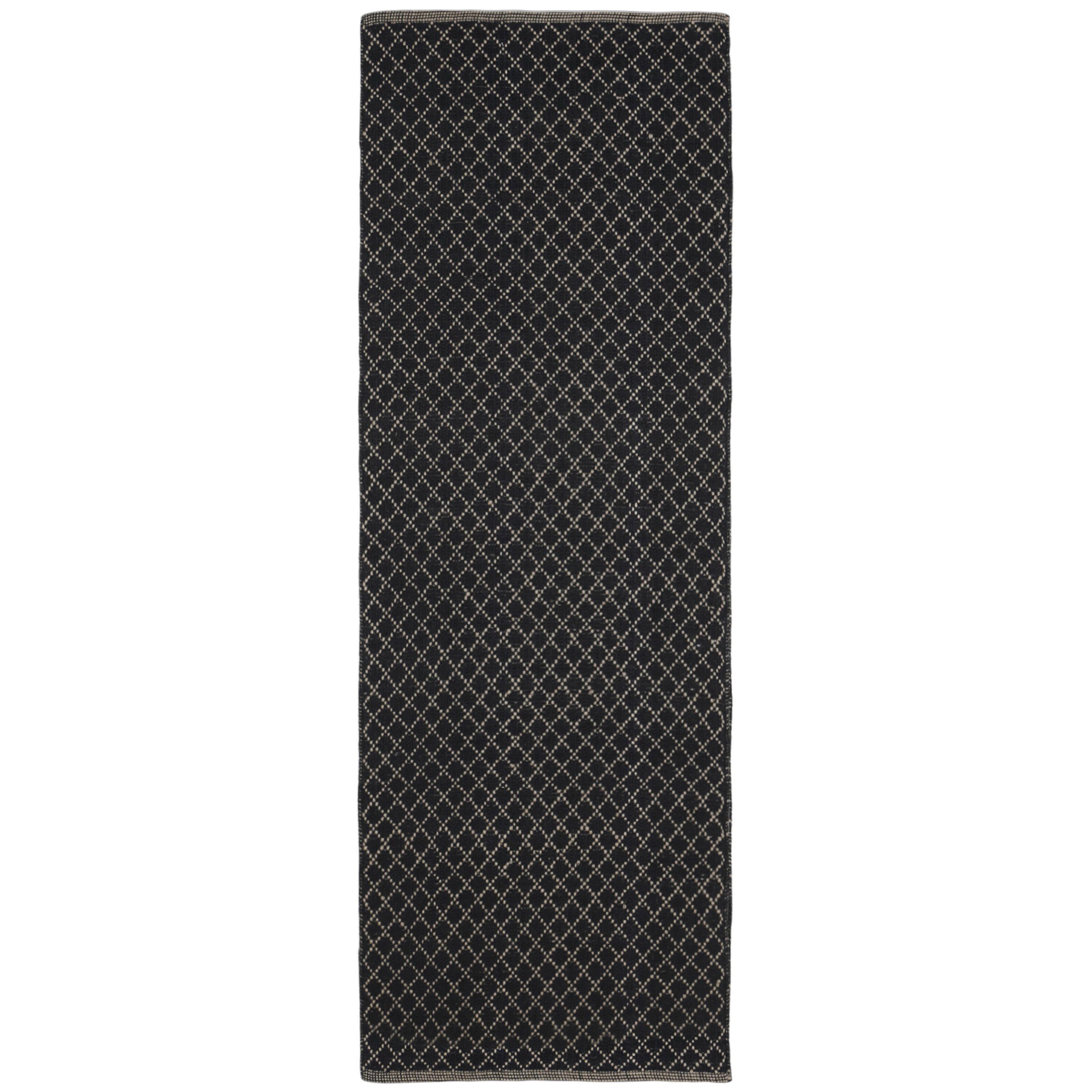 Shop Black Jute Trellis Flat Weave Runner (2.5' x 8') - Free Shipping ...