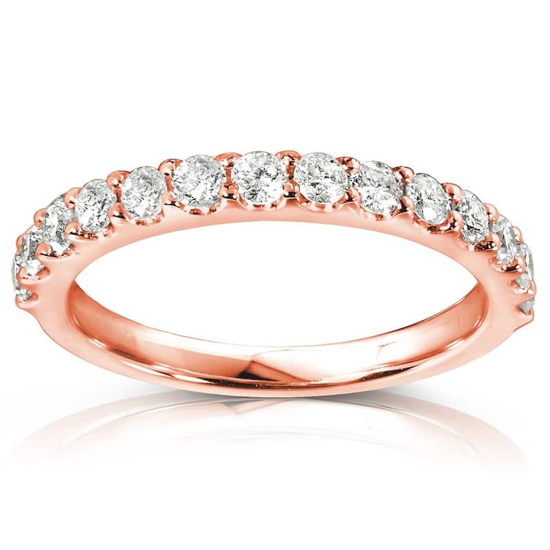 Annello by Kobelli 14k Rose Gold 1/2ct TDW Womens Diamond Wedding Band - 4