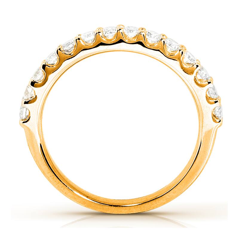 Annello by Kobelli 14k Yellow Gold 1/2ct TDW Diamond Semi-Eternity Wedding Band