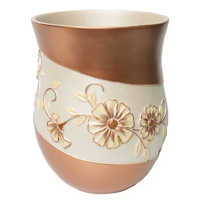 Beige Floral Bath Accessory Collection - 7 Options