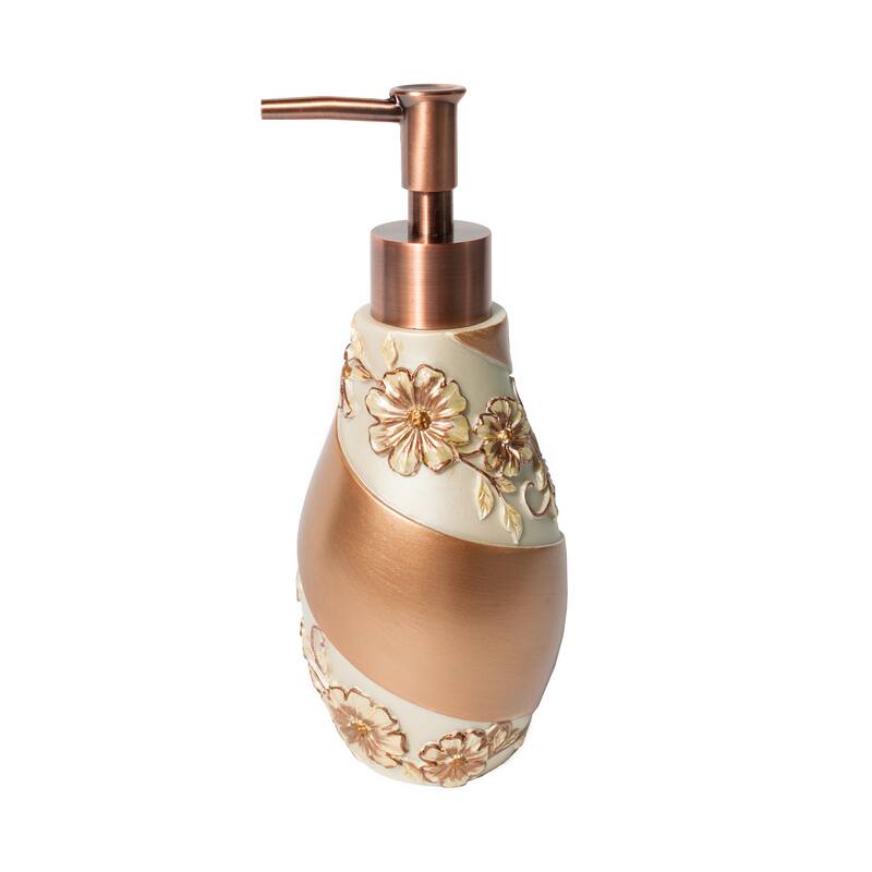 Beige Floral Bath Accessory Collection - 7 Options