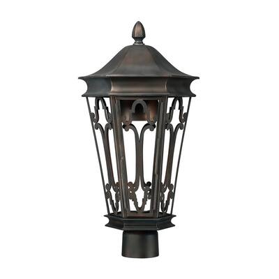 Dark Sky 1-light Old Bronze Outdoor Post Head