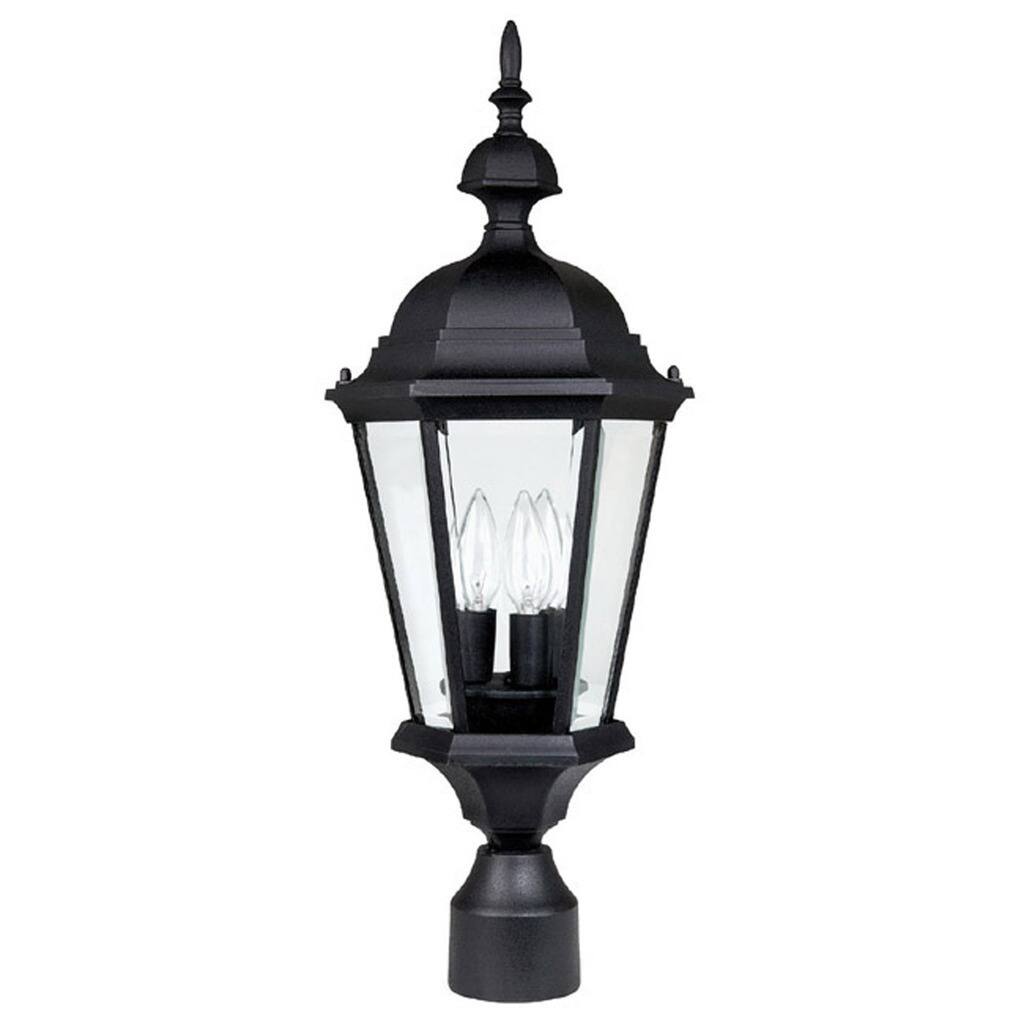 Carraige House 3-light Black Outdoor Post Head