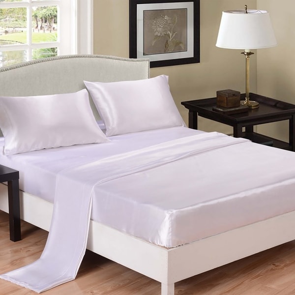 Honeymoon Ultra Luxury And Soft Satin Queen Bed Sheet Set Overstock 10341607 3024