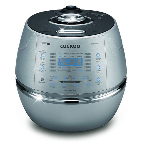 Cuckoo CRP-CHSS1009FN 10-Cup Pressure Rice Cooker, 110V, Metallic