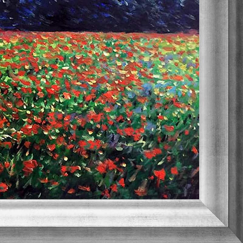 La Pastiche Claude Monet 'poppies At Giverny' Hand Painted Framed 