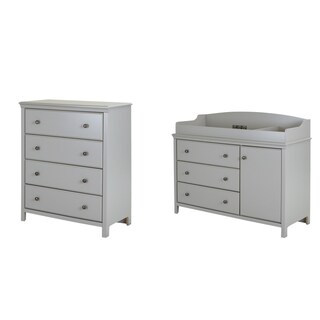 South Shore Cotton Candy Changing Table and 4-drawer Chest