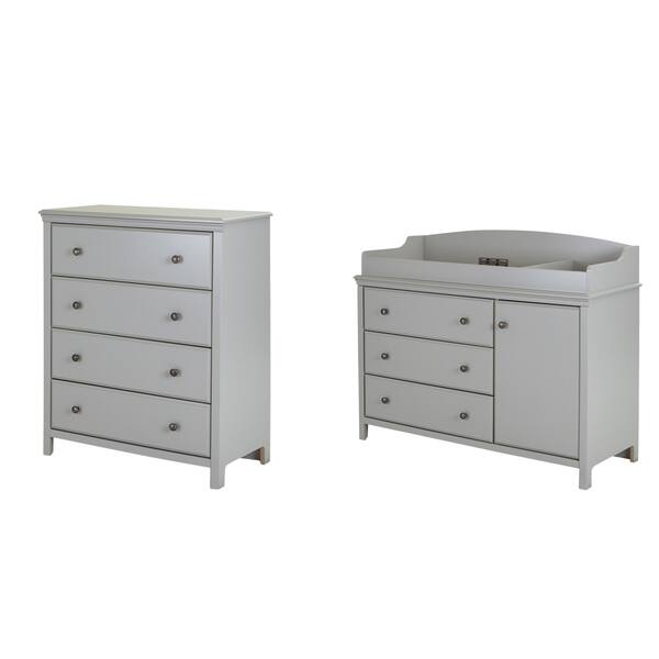 slide 2 of 4, South Shore Cotton Candy Changing Table and 4-drawer Chest