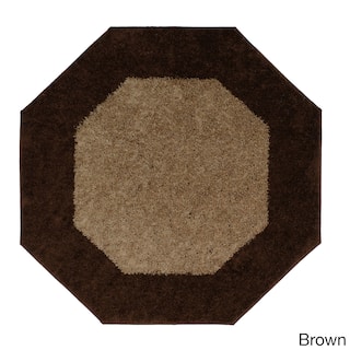 Brown Octagon Rugs Area For Less Frisse Two Tone Octagon Accent Rug 6 X6