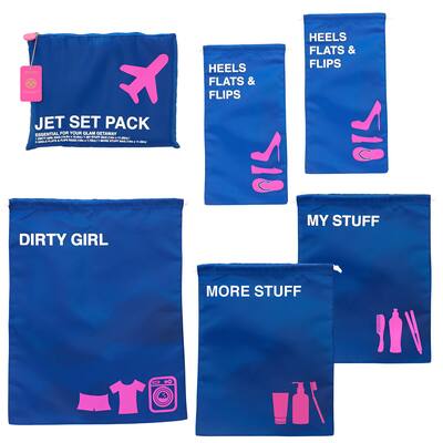 The Macbeth Collection Jet Set 6-piece Travel Bag Set - 15.5"x19.5"