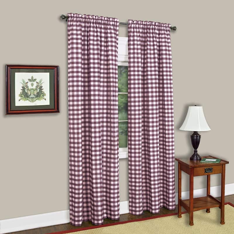 Classic Buffalo Check Window Panel or Valance