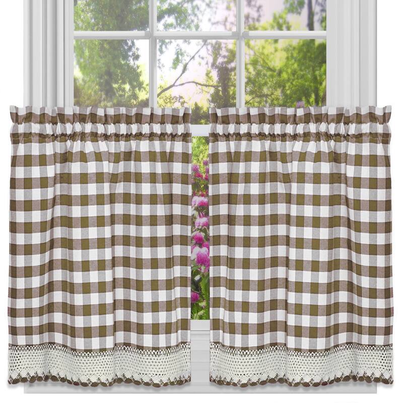 Classic Buffalo Check Kitchen Curtains