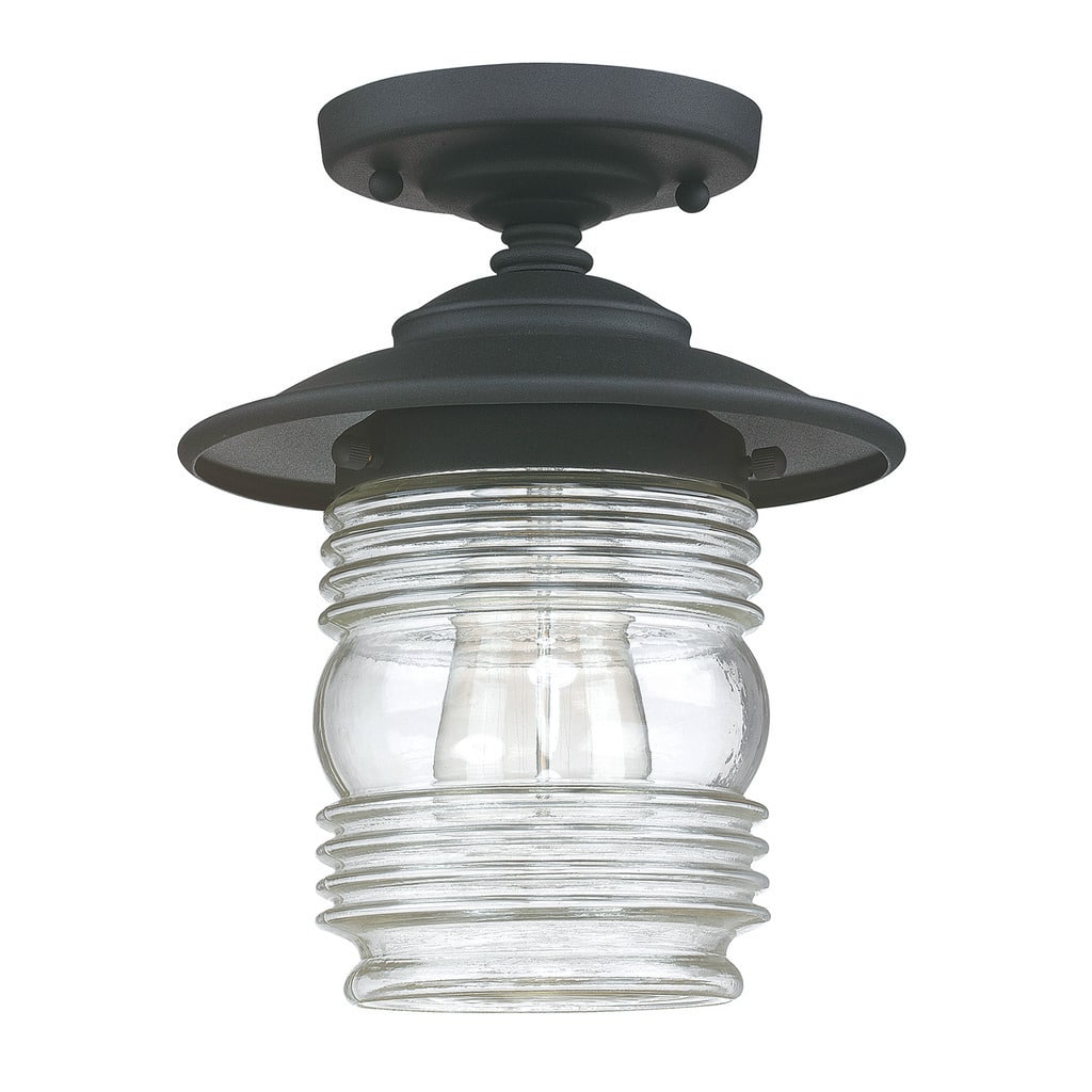 Creekside 1-light Black Outdoor Flush Mount