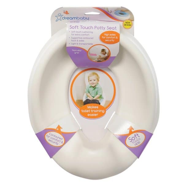 slide 2 of 4, Dreambaby Soft Touch White Potty Seat