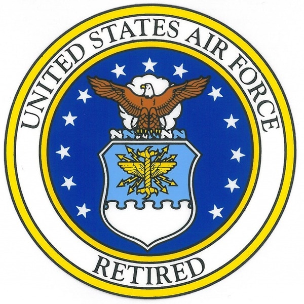 Shop US Air Force Retired with Usaf Seal Car Decal - Free Shipping On ...