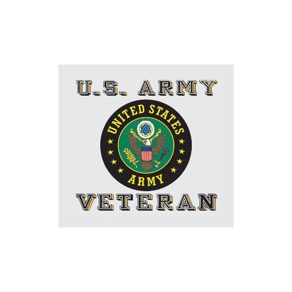 US Army Veteran with Army Seal Car Decal