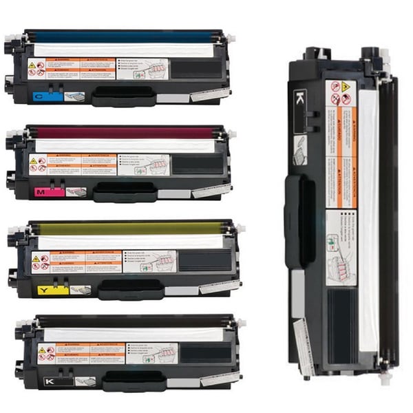 5-pack Replacing Brother TN336 TN-336BK 336C 336Y 336M Black Cyan Magenta Yellow Toner Cartridge