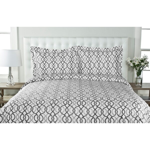 Sorelli 100-percent Cotton 3-piece Duvet Cover Set