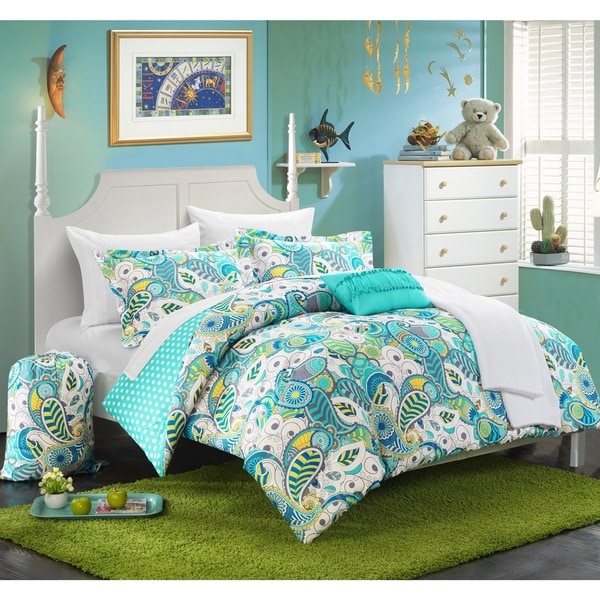 Chic Home Duchess Paisley and Polka Dot Reversible 10-piece Bed in a Bag