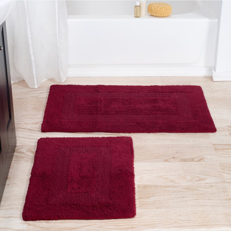 Windsor Home 100-percent Cotton 2-piece Reversible Rug Set