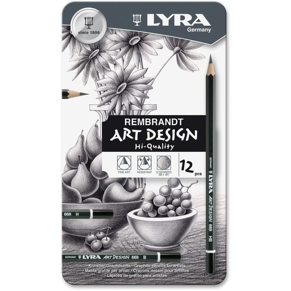 Lyra Art Design Hiquality Graphite Pencils 12/ST Free Shipping On