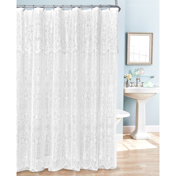 Shop Gracewood Hollow Heyer Lace Shower Curtain Free Shipping On