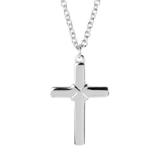 MGZDH Women's Bead Necklace Stainless Steel Cross Bead Necklace E MGZDH Women's Bead Necklace Stainless Steel Cross Bead Necklace E