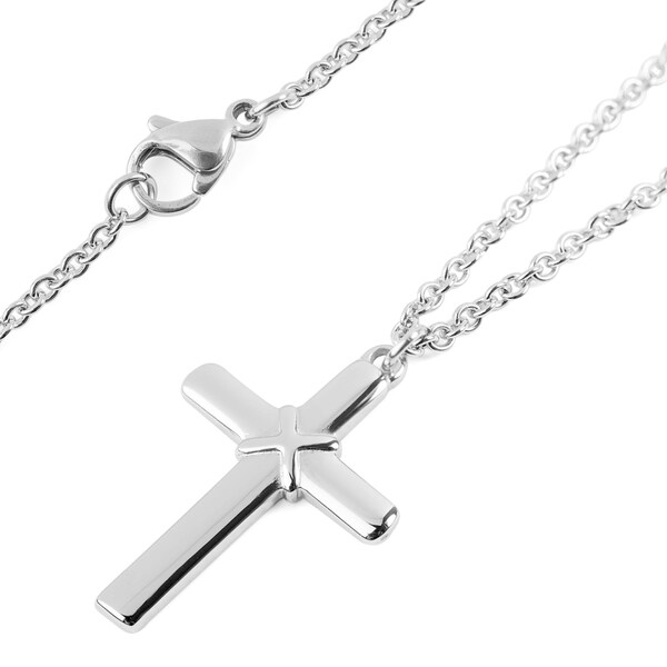 Stainless Steel Cross Necklace Womens 2025