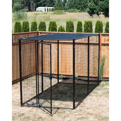 Lucky Dog Modular Kennel with Shade Cloth Roof
