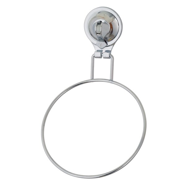 Easy Install Chrome Finished Damage Free Suction Grip Towel Ring